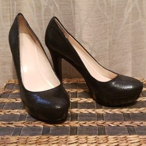 Black Snakeskin Calvin Klein Heels